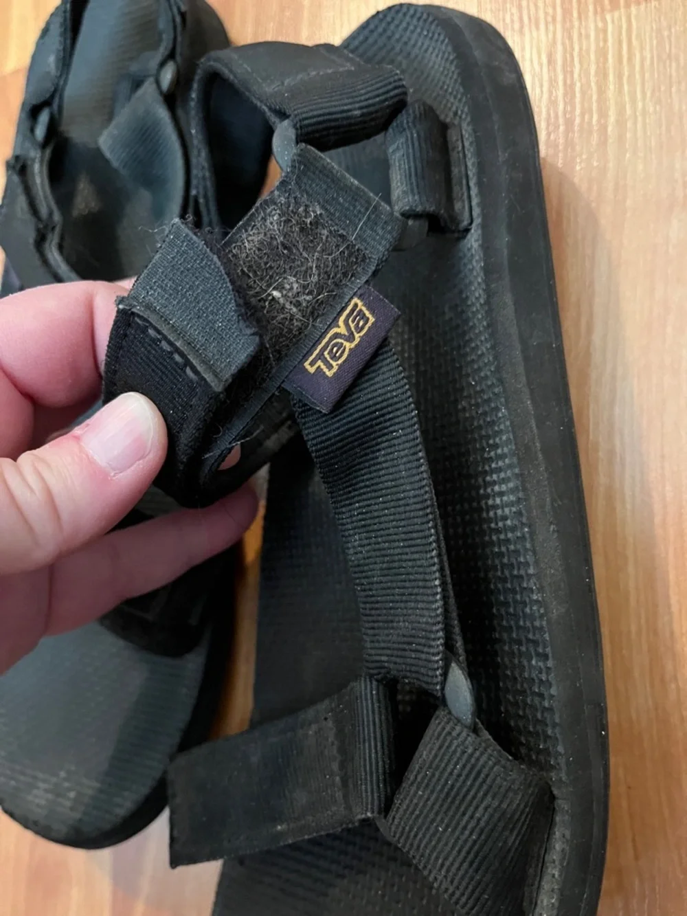 Teva Black Strappy Sandals Size 9